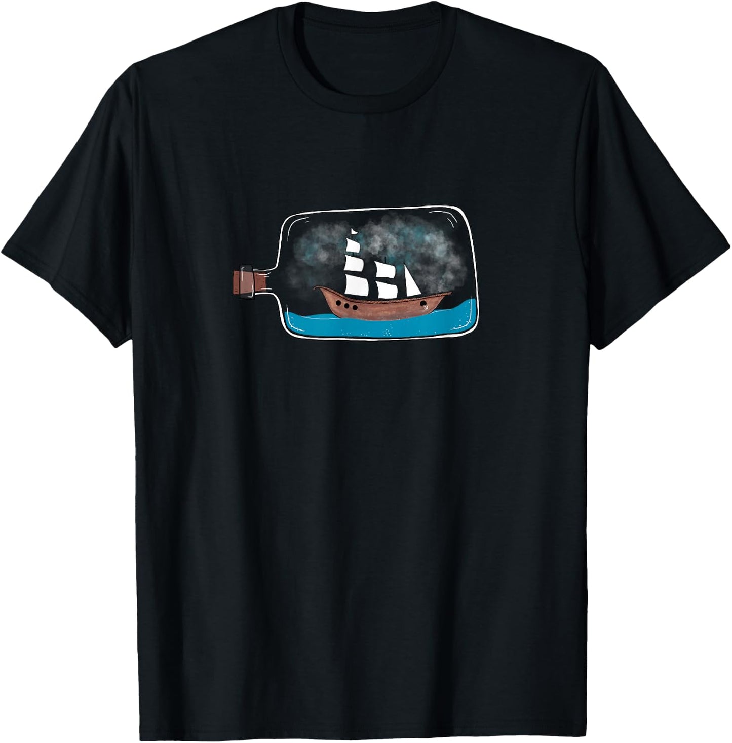 Ship in a Bottle T-Shirt - T-Shirt | Black