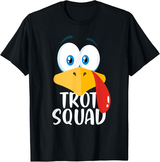 Thanksgiving Day Running Trukey Trot Squad T-Shirt - T-Shirt | Black