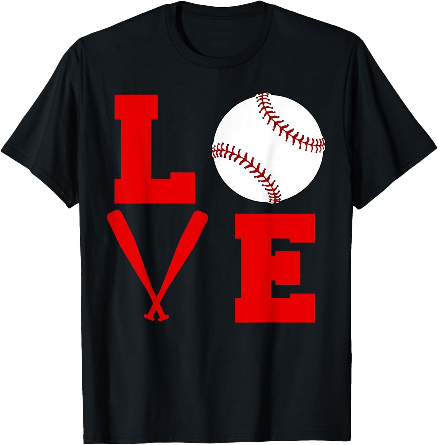 I Love Baseball T-Shirt - T-Shirt | Black