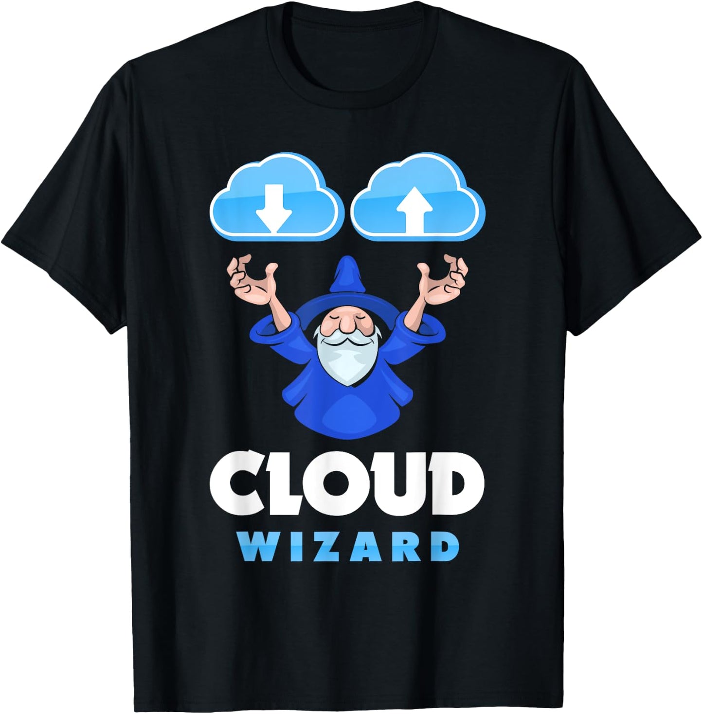 DevOps Engineer Cloud Computing Cloud Wizard Funny T-Shirt - T-Shirt | Black