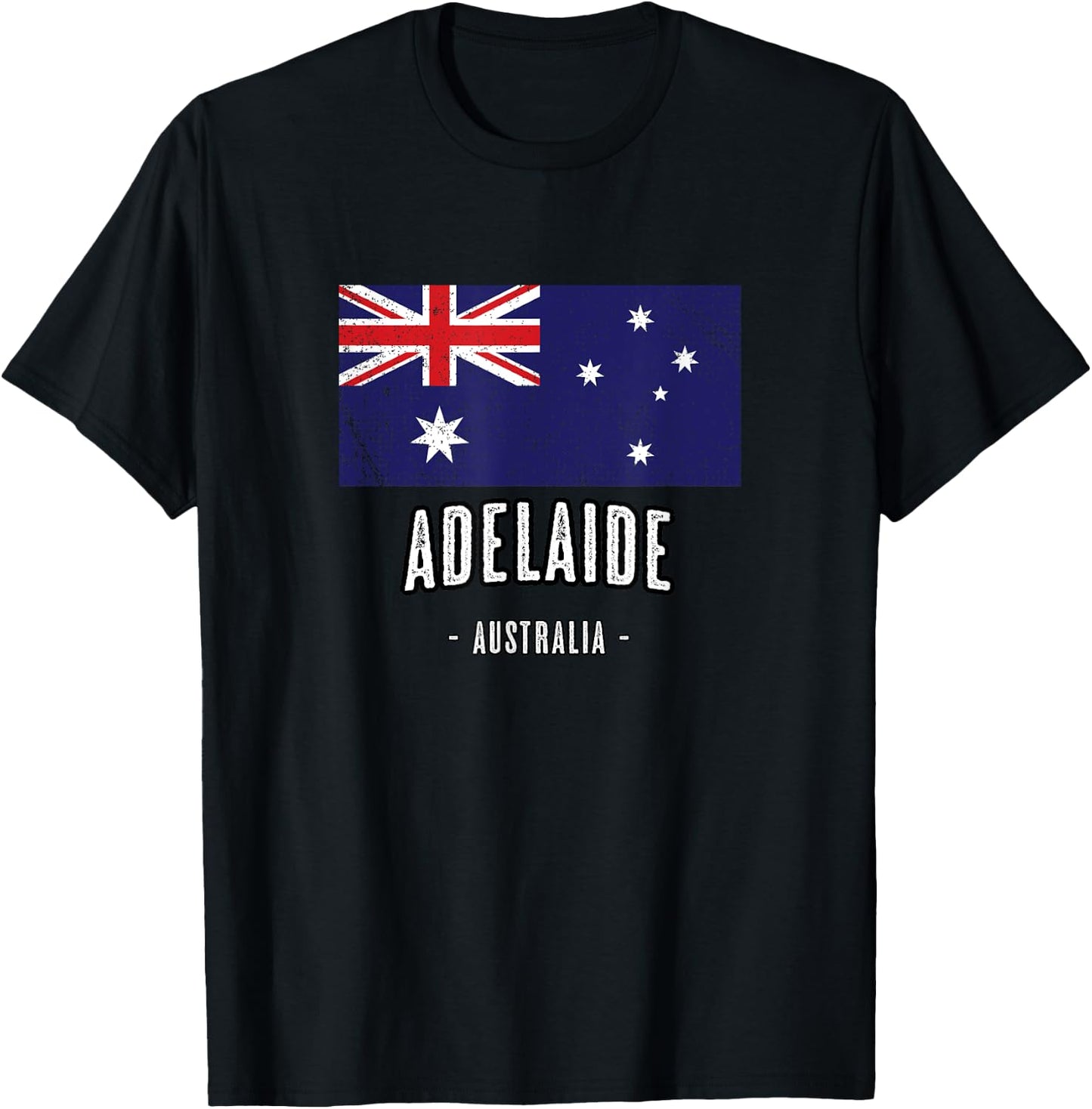 City of Adelaide Australia | Australian Flag, Aussie Top T-Shirt - T-Shirt | Black