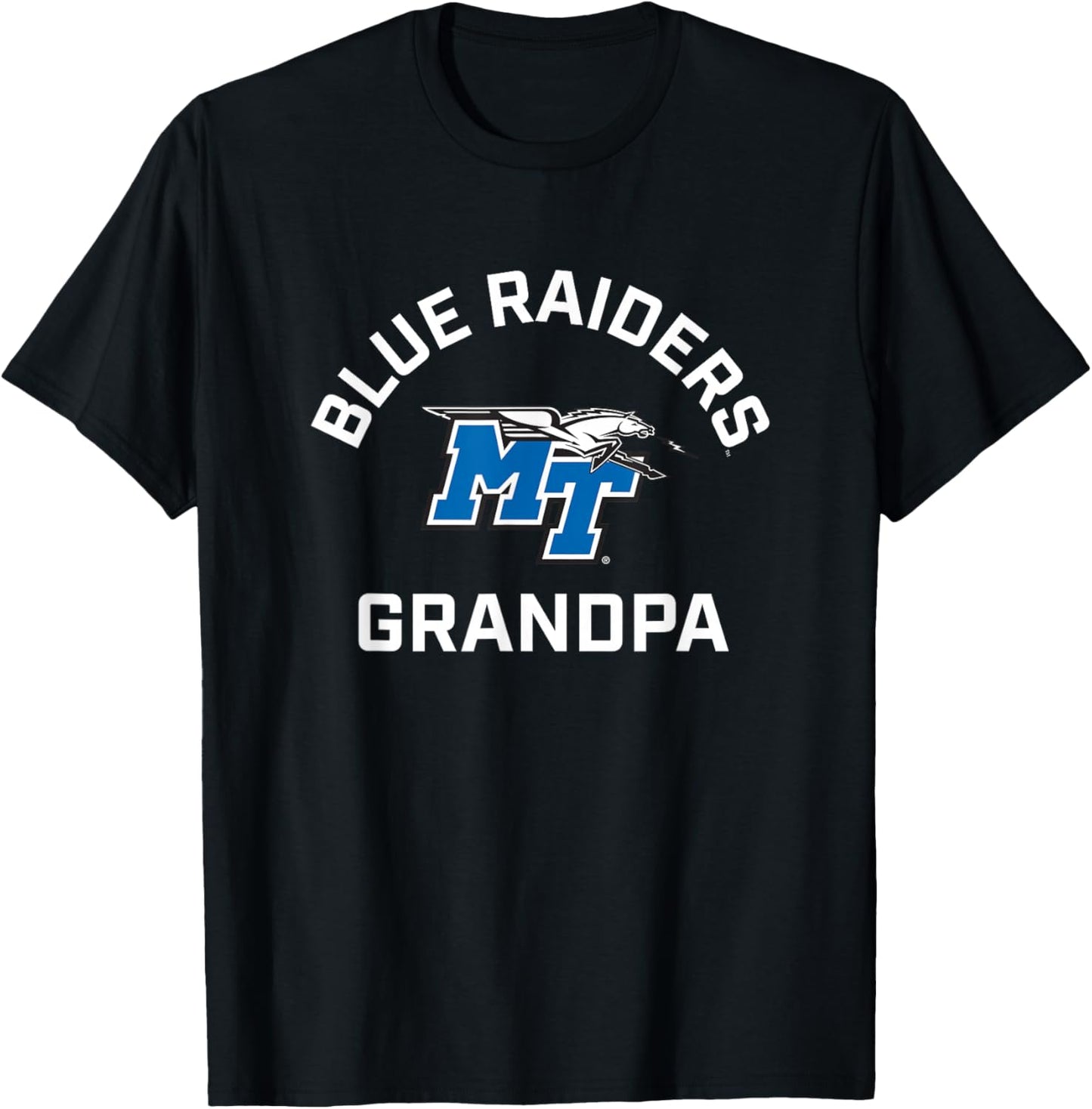 Middle Tennessee MTSU Blue Raiders Arched Grandpa T-Shirt - T-Shirt | Black