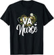 VA Nurse Camo Camouflage Stethoscope Heart T-Shirt - T-Shirt | Black