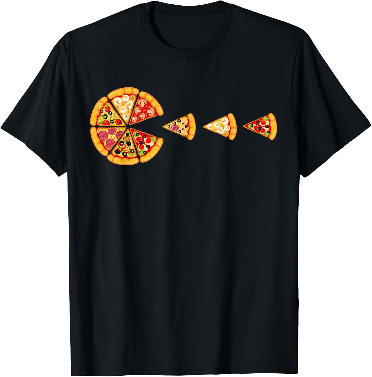 I Love Pizza | Pizza Party | Pizza Pie Slice | Pizza Lover T-Shirt - T-Shirt | Black