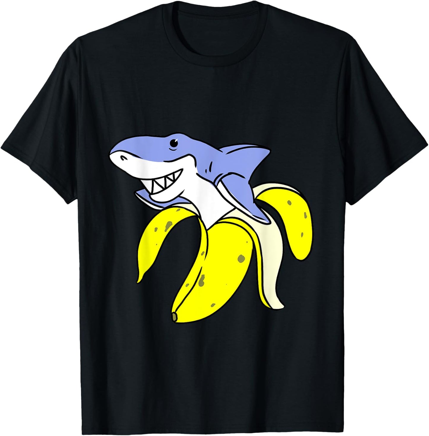 Shark Banana T-Shirt - T-Shirt | Black