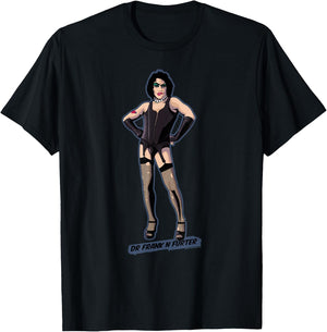 Rocky Horror Show Dr Frank N Furter Tights And Heels T-Shirt - T-Shirt | Black