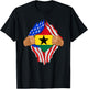 Ghanaian Blood Inside Me | Ghana Flag Gift T-Shirt - T-Shirt | Black
