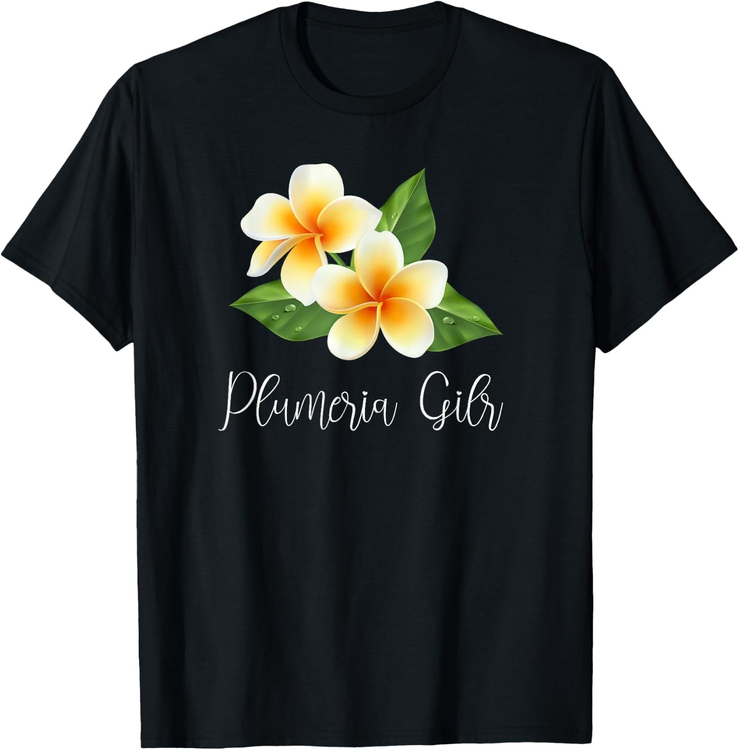 Gardening-design Tropical Plumeria (Frangipania) T-Shirt - T-Shirt | Black
