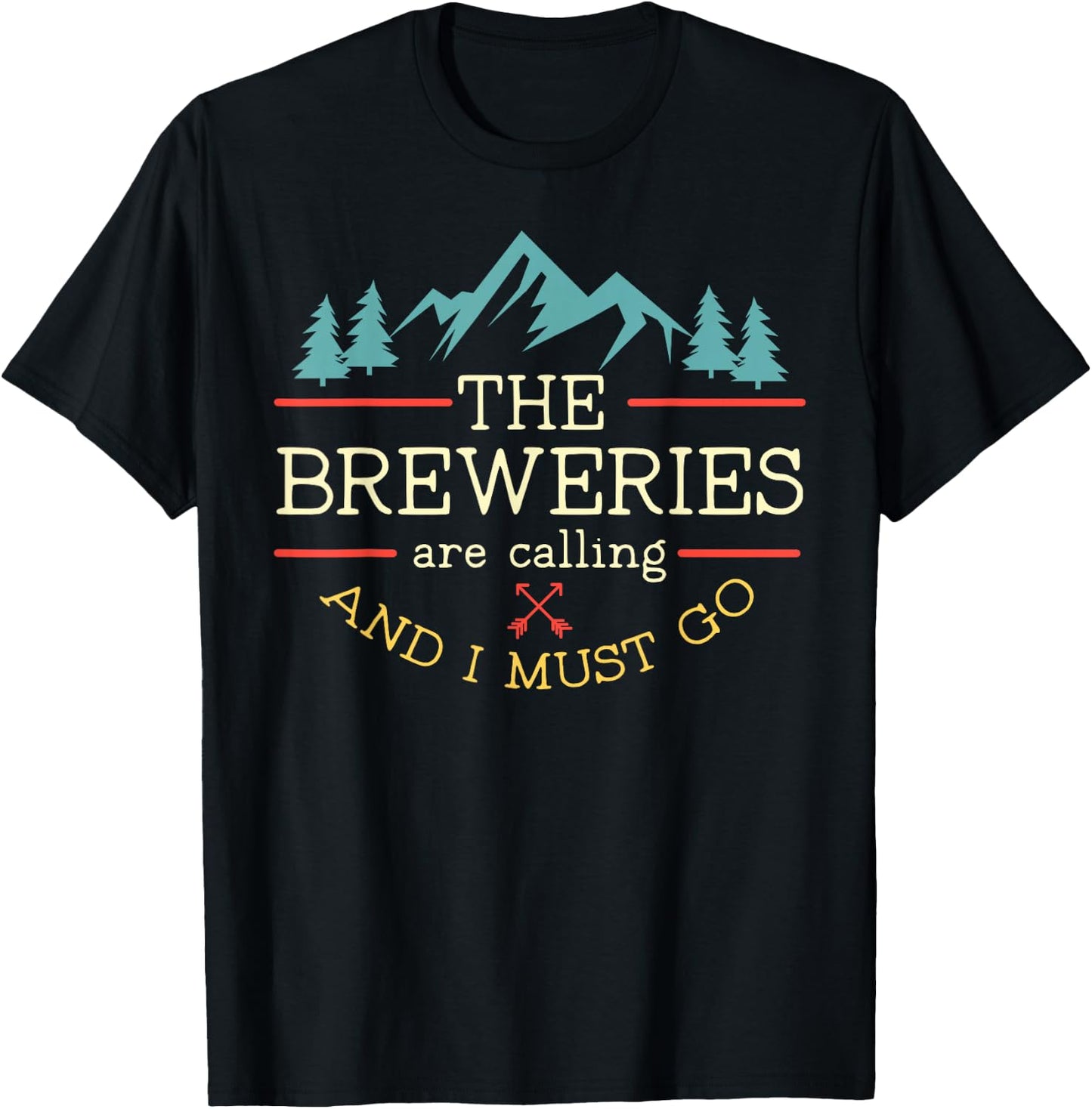 Vintage Beer Breweries are Calling and I Must Go Craft Beer Small T-Shirt - T-Shirt | Black