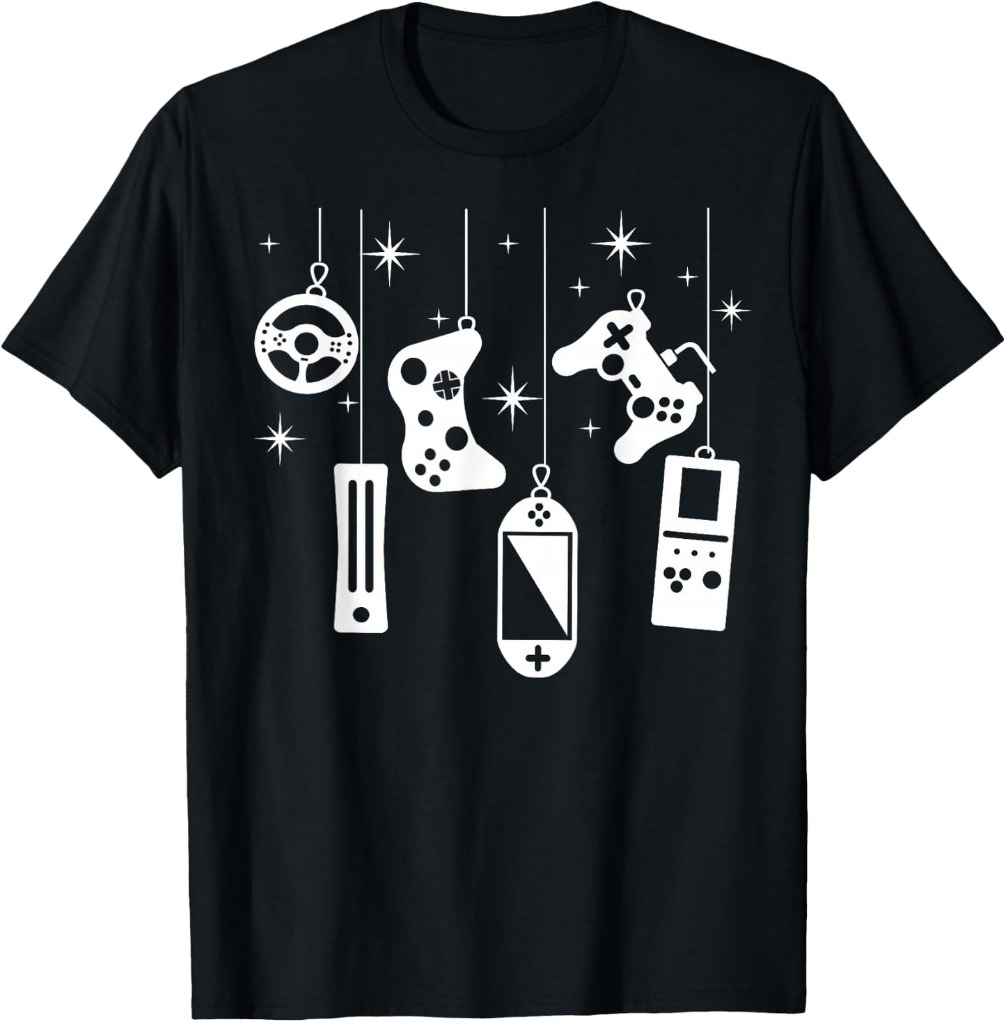Gamer Christmas Video Game Controller Xmas Gaming Pajama T-Shirt - T-Shirt | Black
