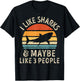 I Like Sharks and Maybe 3 People Shark Lover Retro Vintage T-Shirt - T-Shirt | Black