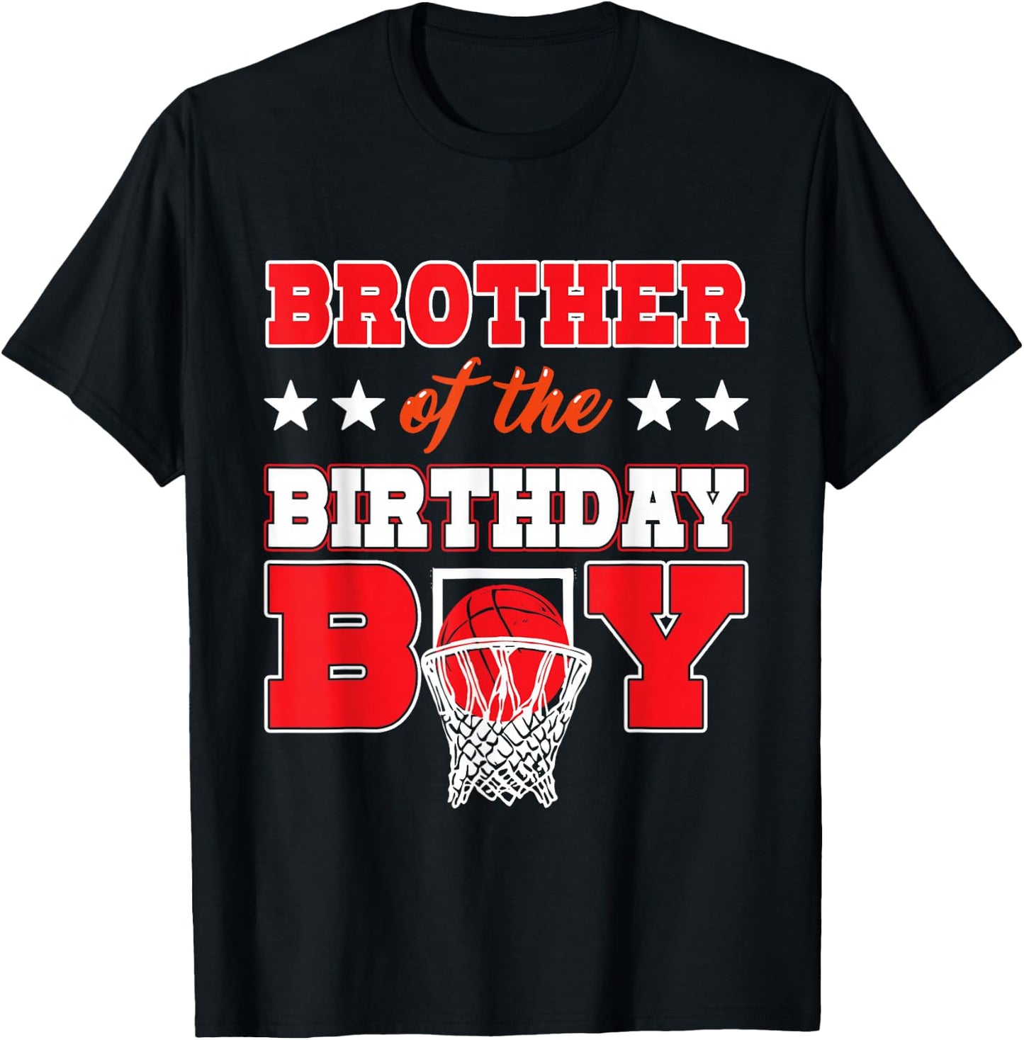Basketball Party Brother of the Birthday Boy Baller Family T-Shirt - T-Shirt | Black