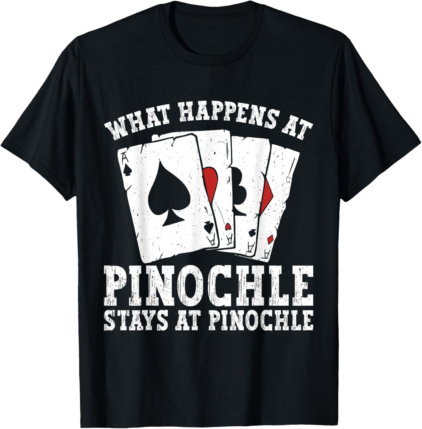 Funny Pinochle Player T-Shirt - T-Shirt | Black