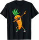 Vegan Carrot Dabbing Vegetable T-Shirt - T-Shirt | Black