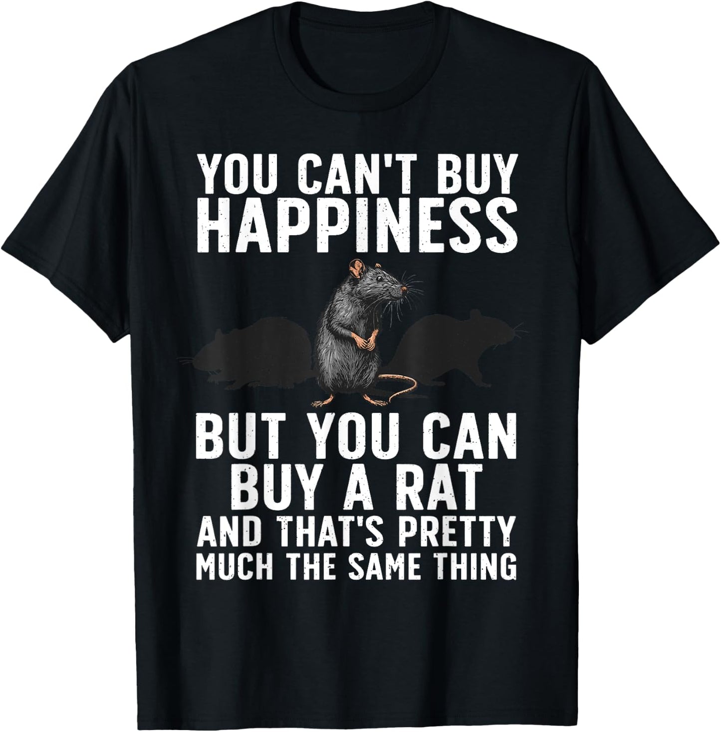 Funny Rat Women Kids Animal Lover Mouse Pet Rodent T-Shirt - T-Shirt | Black