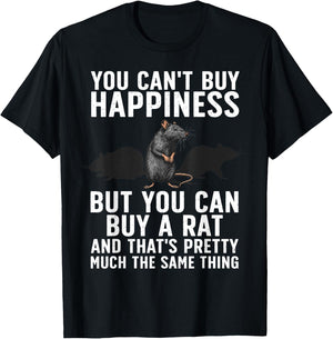 Funny Rat Women Kids Animal Lover Mouse Pet Rodent T-Shirt - T-Shirt | Black
