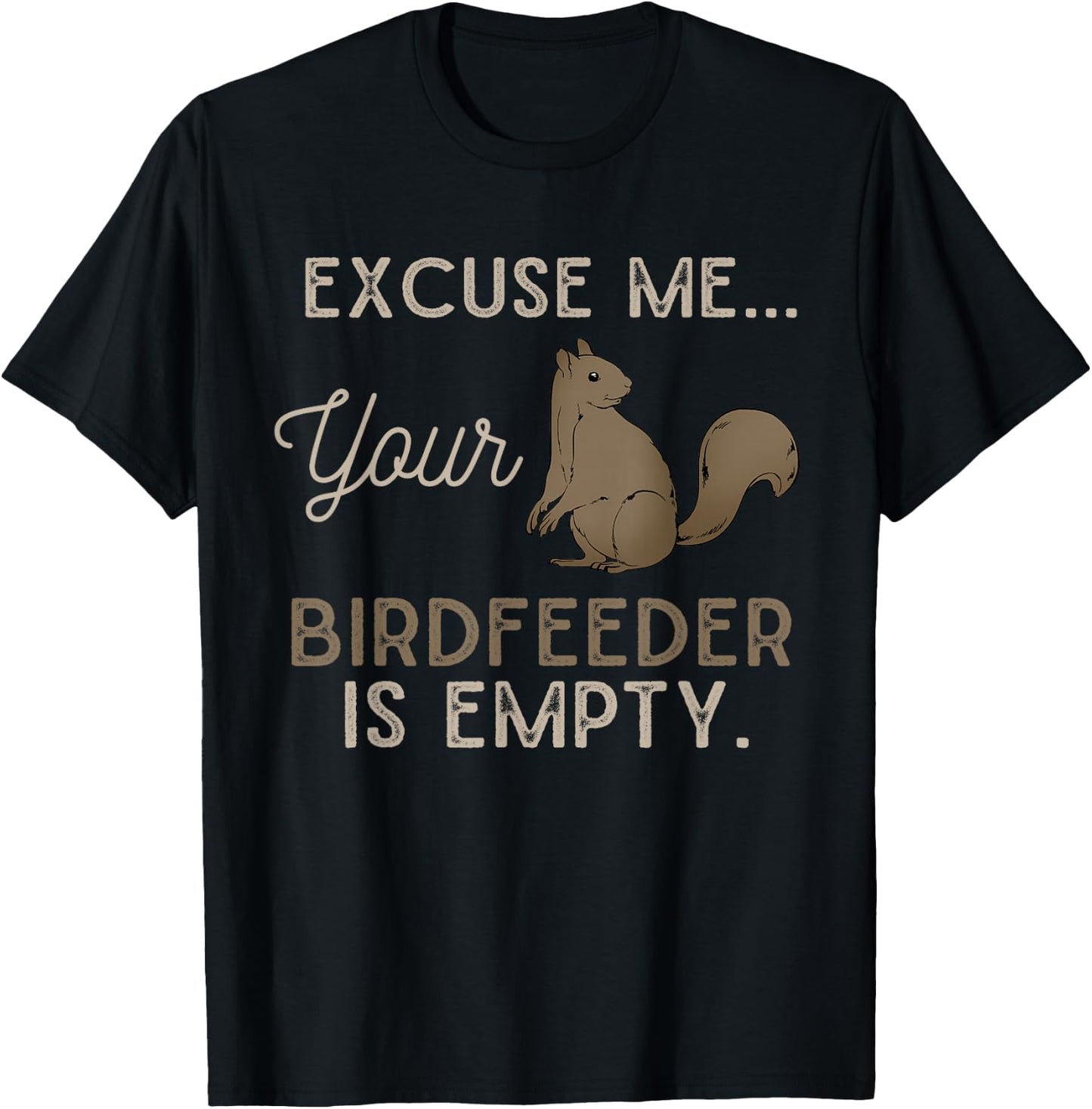 Forest Animal Lover Rodent Funny Gift Squirrel T-Shirt - T-Shirt | Black