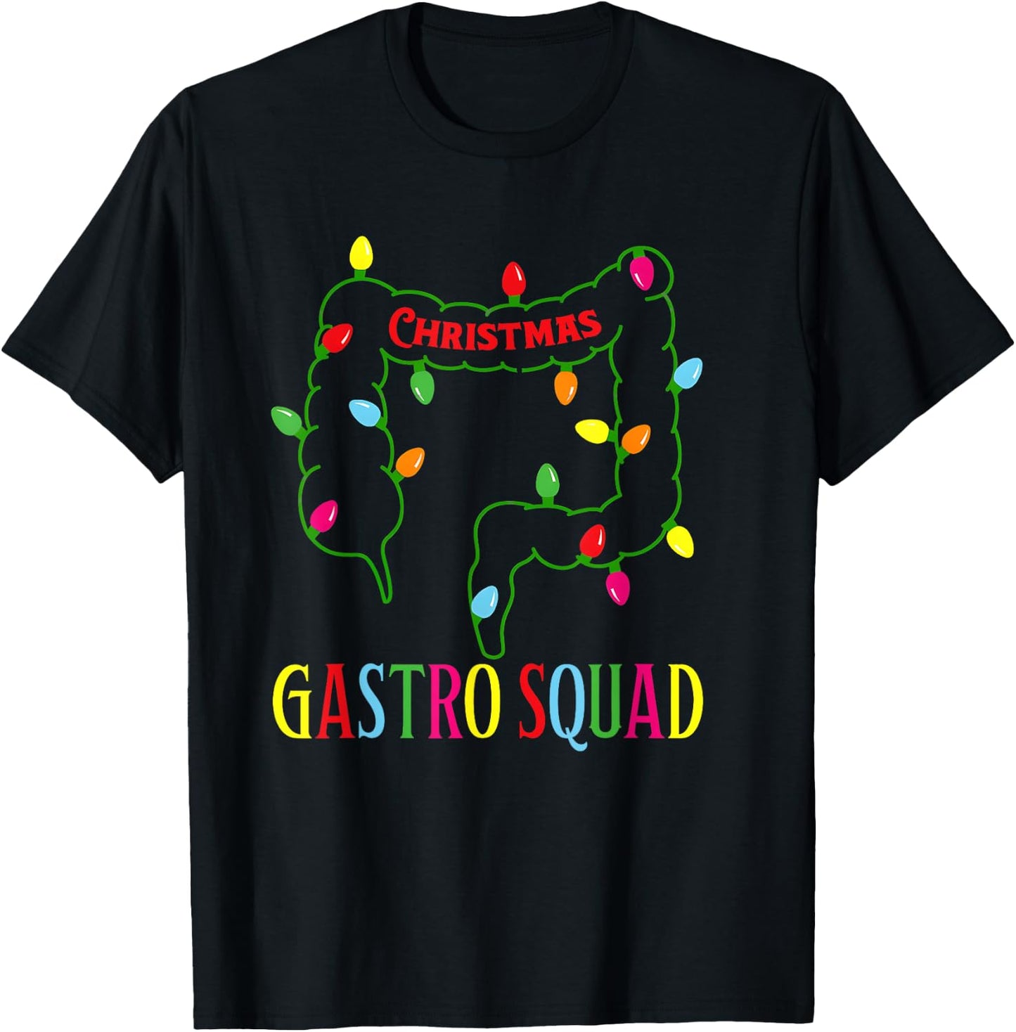 Christmas Gastro Nurse Squad Gastroenterology Doctor Vintage T-Shirt - T-Shirt | Black