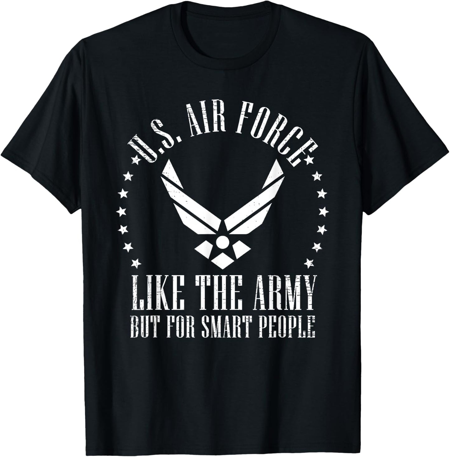 Funny US Air Force Gift Men Women Cool Army for Smart People T-Shirt - T-Shirt | Black