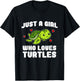 Just A Girl Who Loves Turtles Funny Turtle Costume T-Shirt - T-Shirt | Black