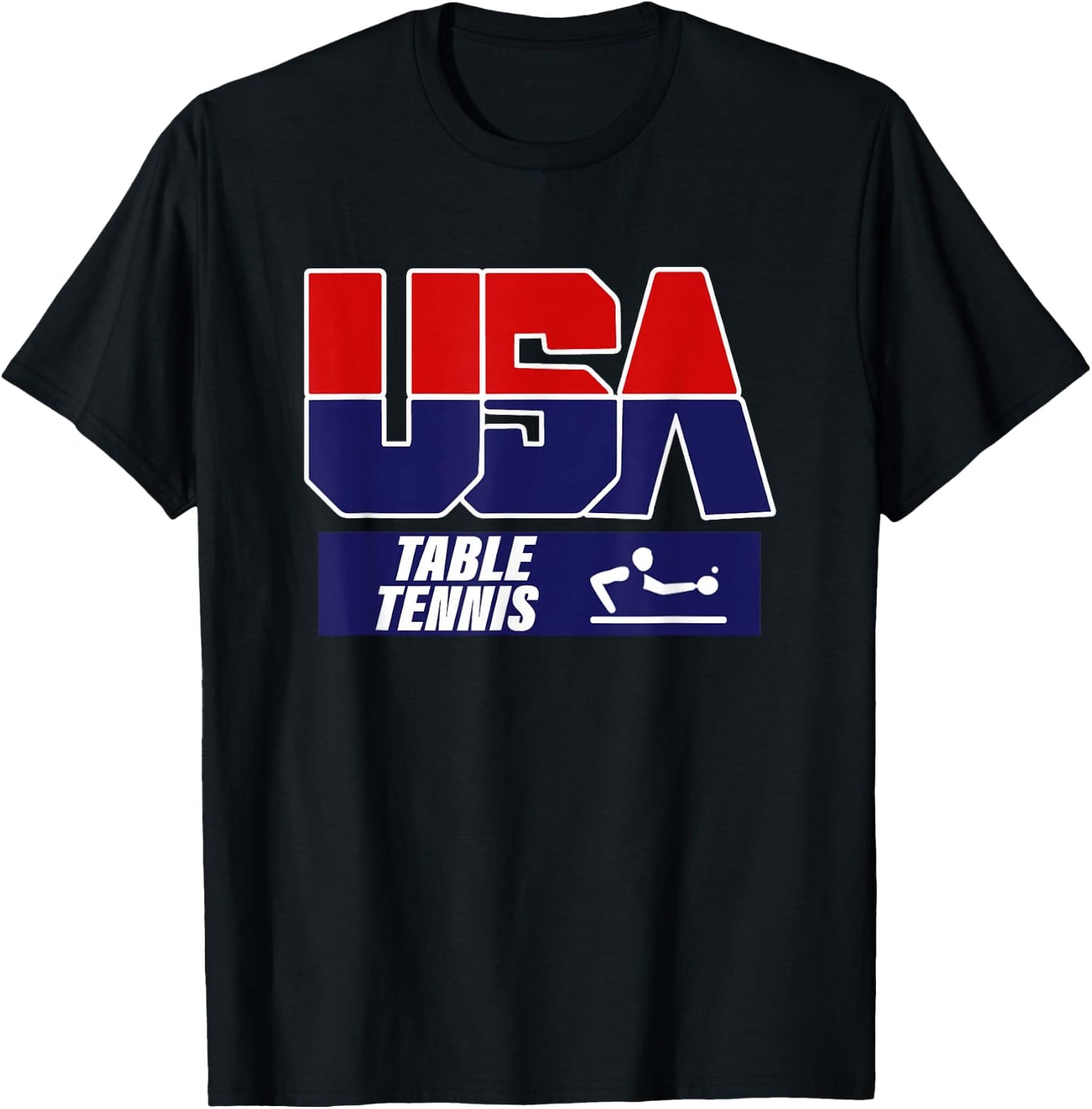 Table Tennis 2021 USA Team T-Shirt - T-Shirt | Black