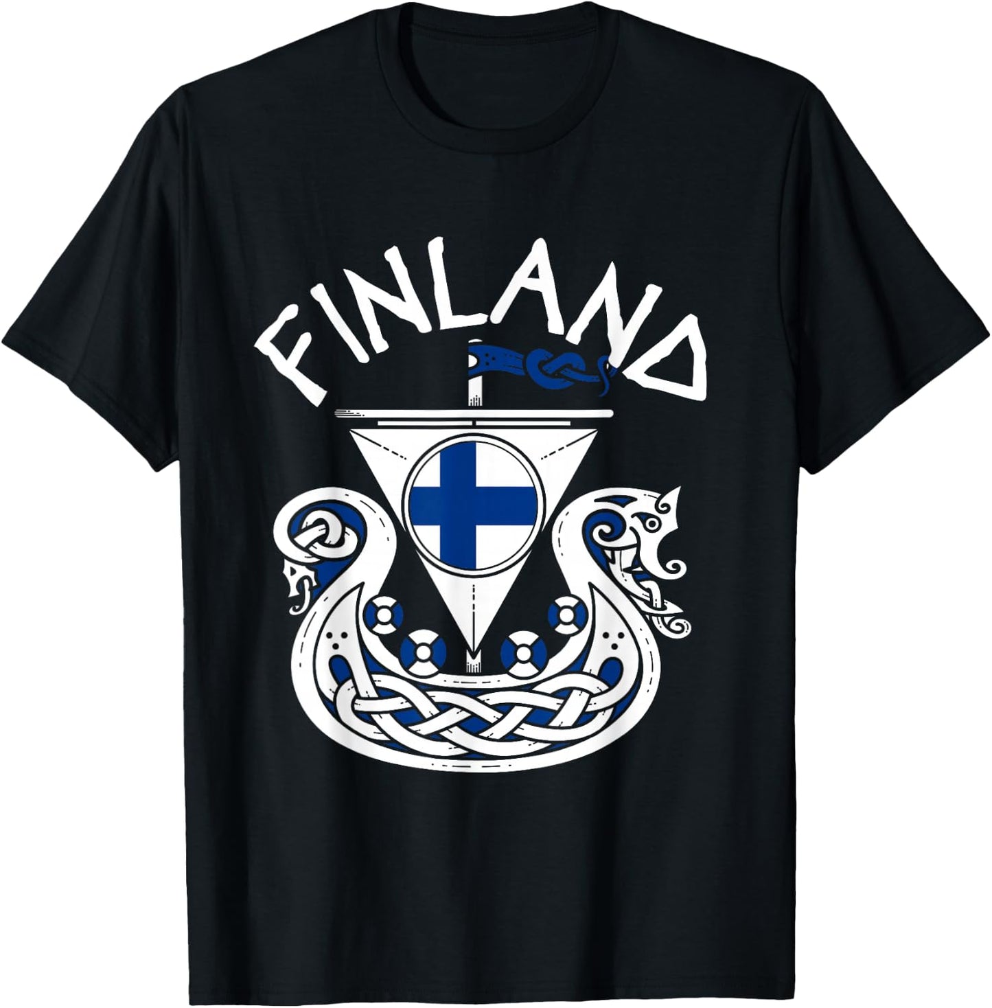 Viking Ship Finland T-Shirt - T-Shirt | Black