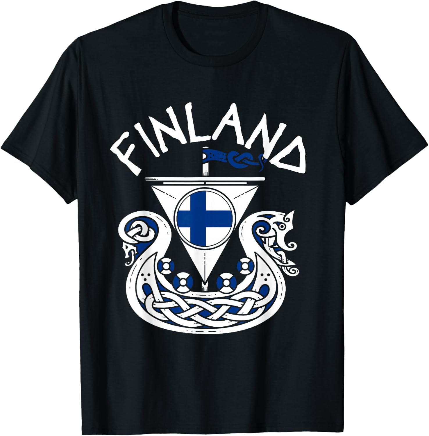 Viking Ship Finland T-Shirt - T-Shirt | Black