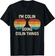 I'm Colin Doing Colin Things Retro Sunglass Personalized T-Shirt - T-Shirt | Black
