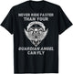Never Ride Faster Than Guardian Angel Can Fly - on back T-Shirt - T-Shirt | Black