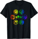 Power Rangers Be You Rainbow Ranger Emblem Coins T-Shirt - T-Shirt | Black