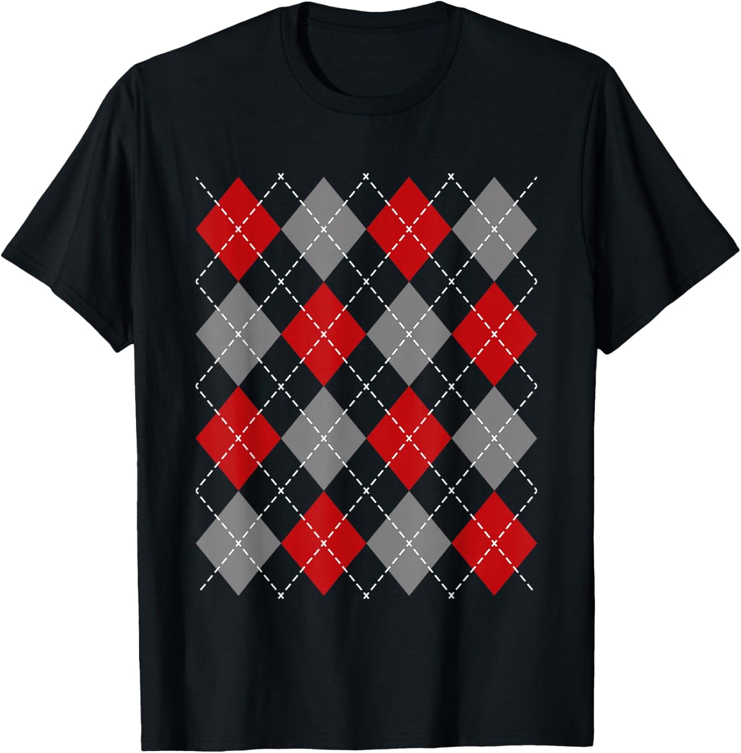 Argyle 1950s Sock Hop Women Men Vintage 50s Rockabilly 60s T-Shirt - T-Shirt | Black