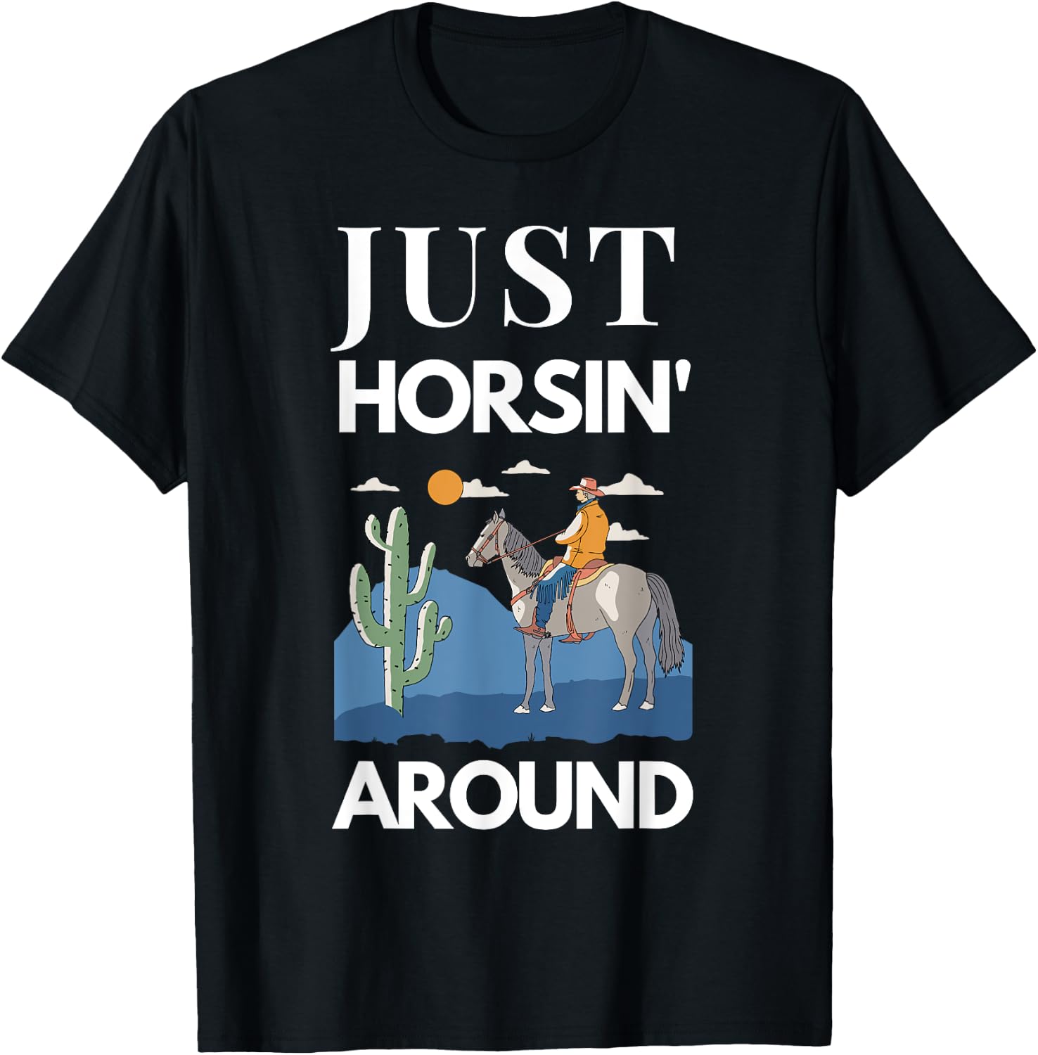 Hobby Horse Just horsin' around - Fun T-Shirt - T-Shirt | Black