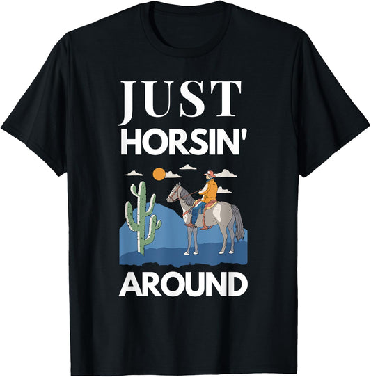 Hobby Horse Just horsin' around - Fun T-Shirt - T-Shirt | Black