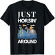 Hobby Horse Just horsin' around - Fun T-Shirt - T-Shirt | Black