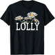 Lolly Floral Chamomile Design Mother's Day Gifts Lolly T-Shirt - T-Shirt | Black