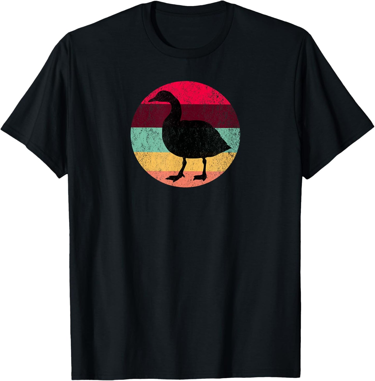 Goose Distressed Vintage Sunset T-Shirt - T-Shirt | Black