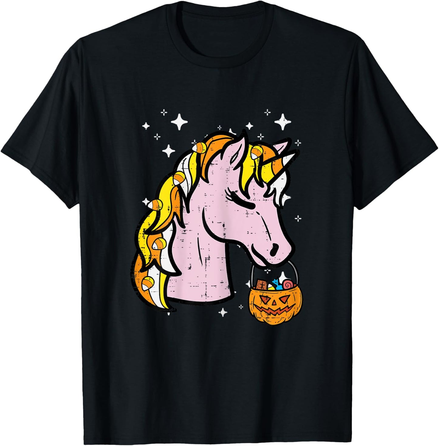 Halloween Unicorn Trick Or Treat Costume Girls Kids Youth T-Shirt - T-Shirt | Black