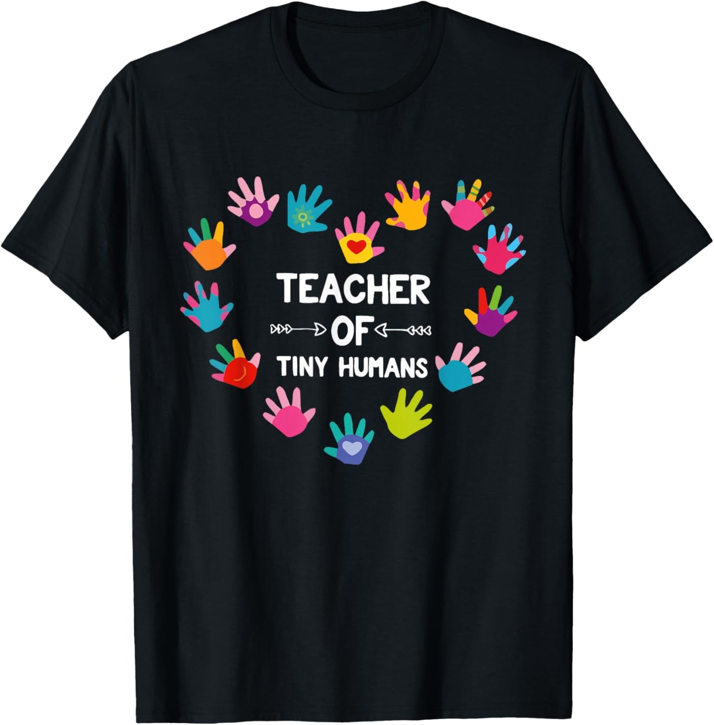 Teacher of Tiny Humans Kindergarten Preschool Teacher School T-Shirt - T-Shirt | Black