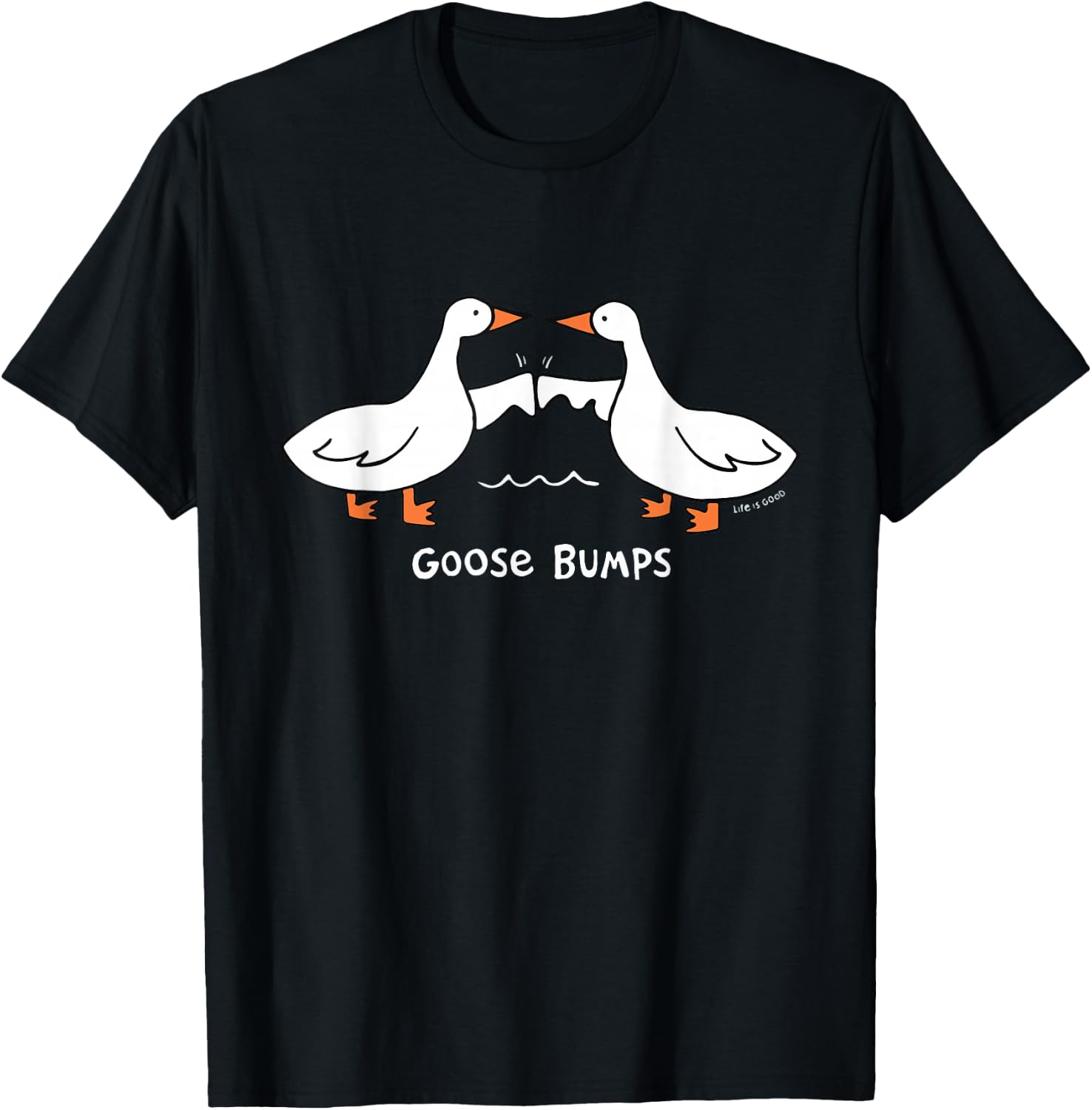 Goose Bumps Goosebumps Funny Geese Fist Bump Pun T-Shirt - T-Shirt | Black