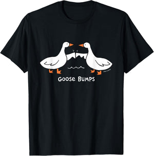 Goose Bumps Goosebumps Funny Geese Fist Bump Pun T-Shirt - T-Shirt | Black