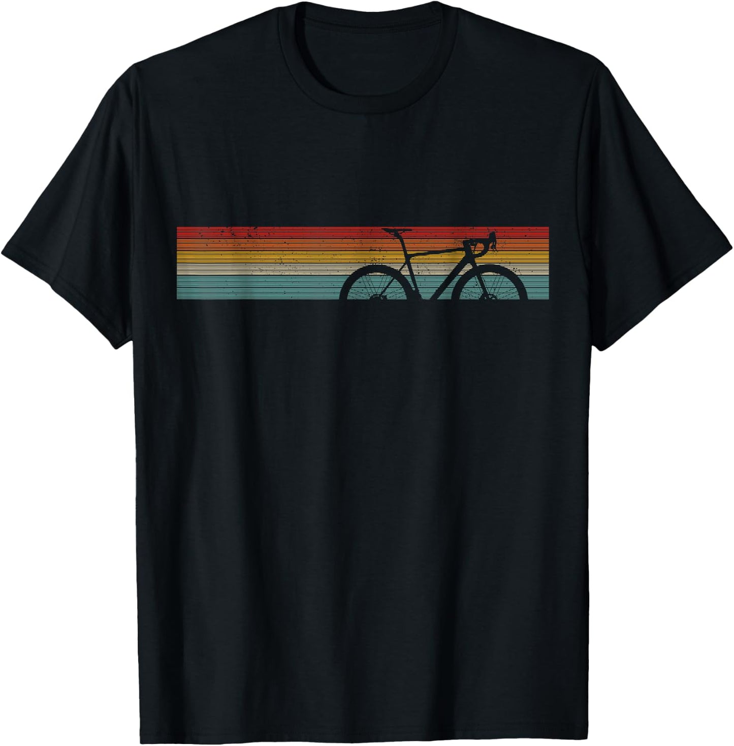 Vintage Road Bike Fixie Bicycle Road Cyclist Retro Cycling T-Shirt - T-Shirt | Black
