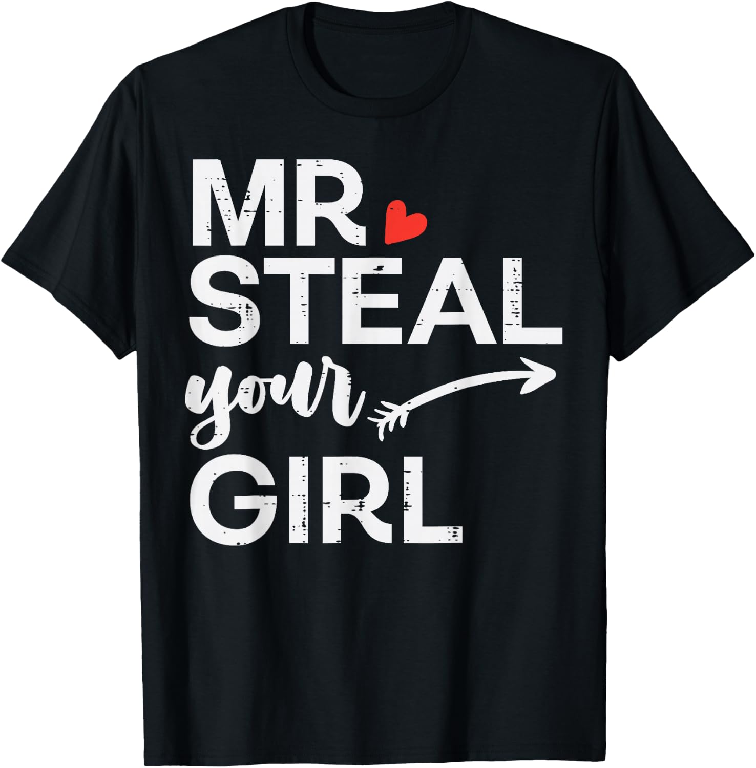 Valentines Day Mr Steal Your Girl Toddler Boys Kids Youth T-Shirt - T-Shirt | Black