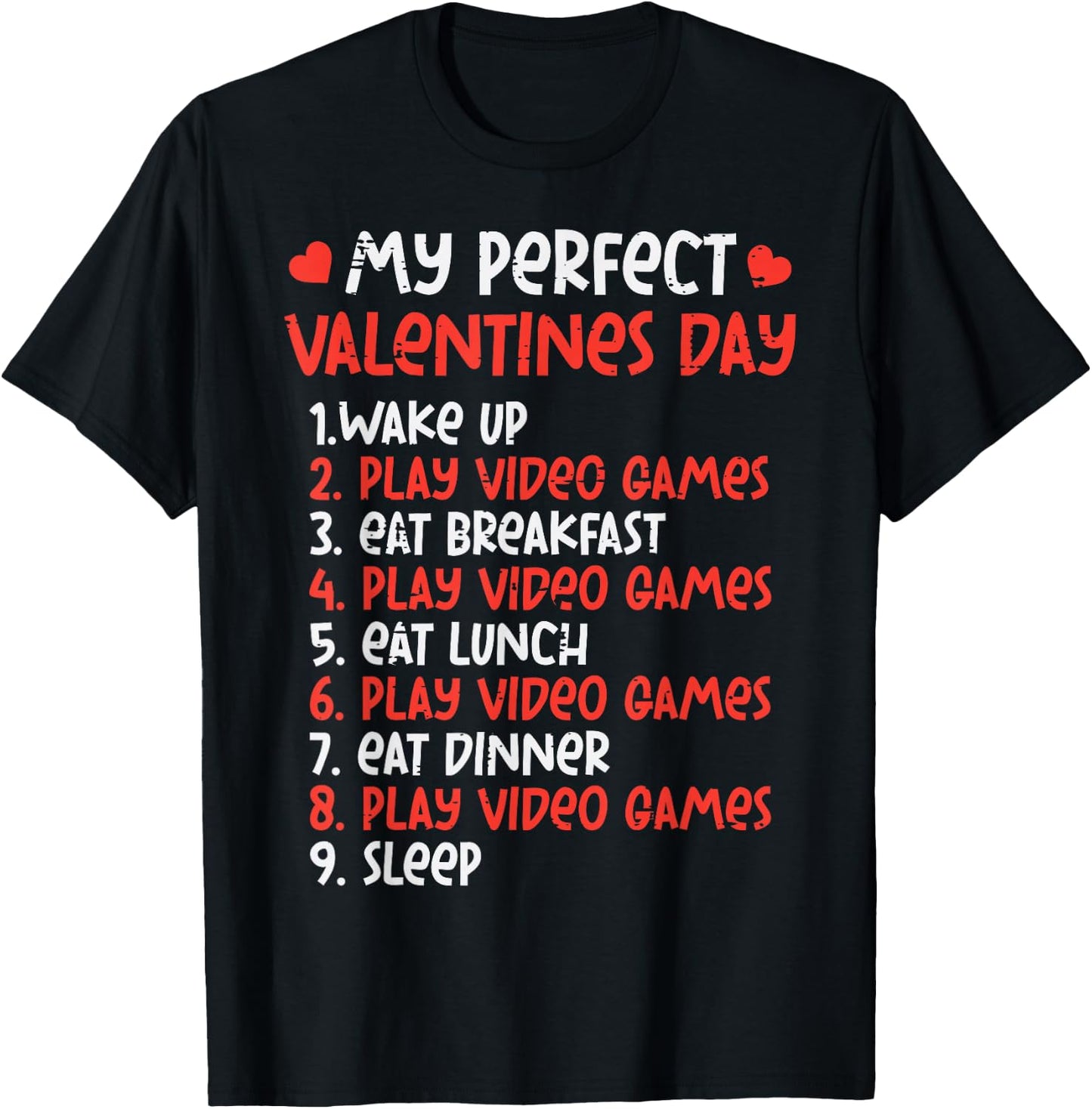 Perfect Valentines Day Play Video Games Gamer Men Boys Kids T-Shirt - T-Shirt | Black