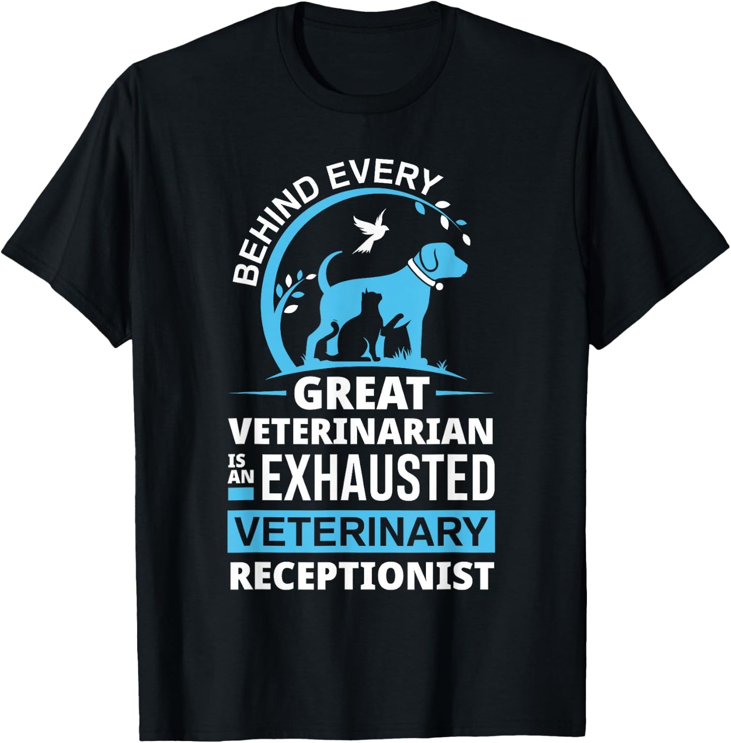Funny Veterinarian Vet Receptionist Veterinary Receptionist Small T-Shirt - T-Shirt | Black