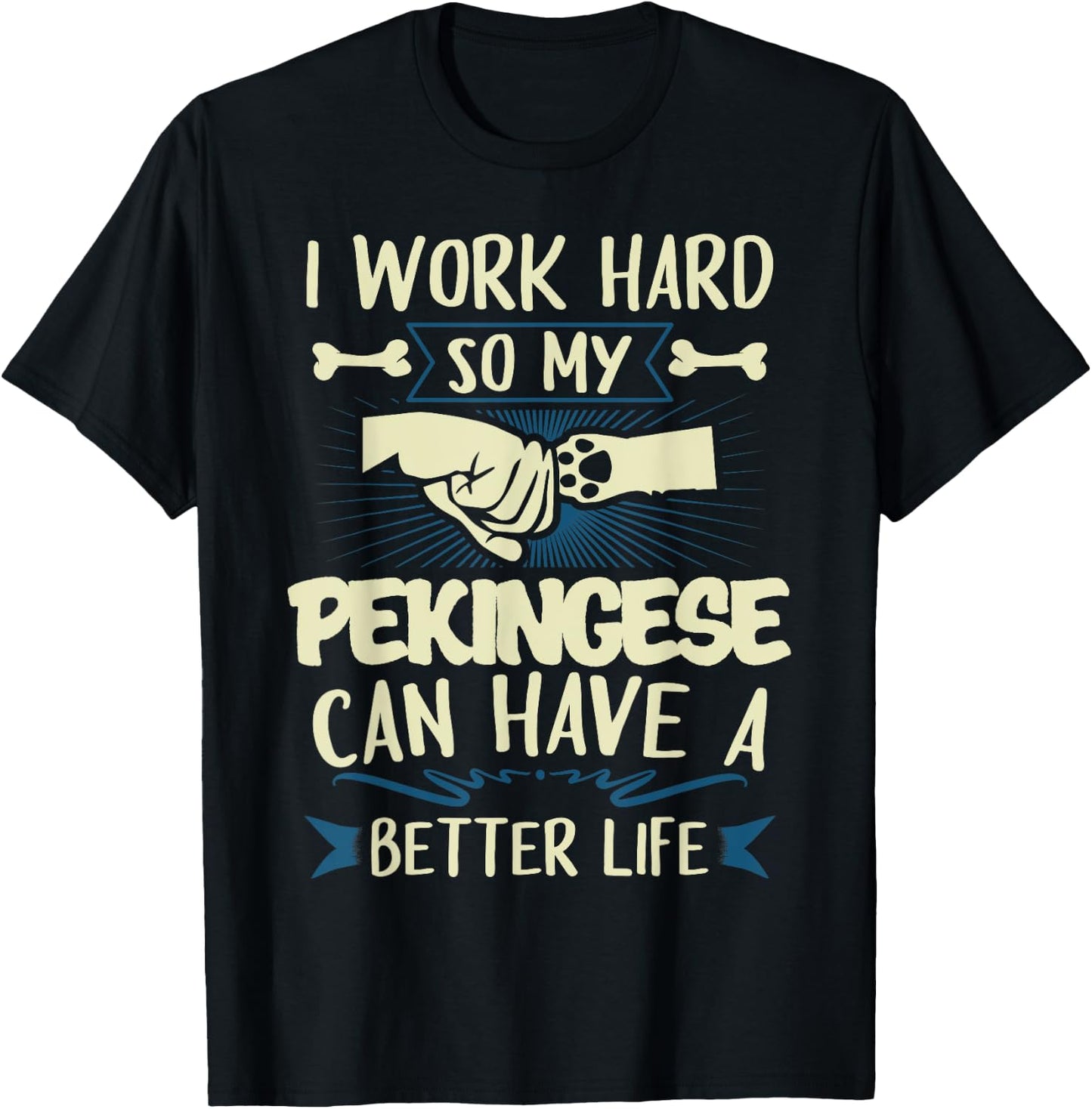Pekingese Shirt Men Women Dog Mom Dog Lover T-Shirt - T-Shirt | Black