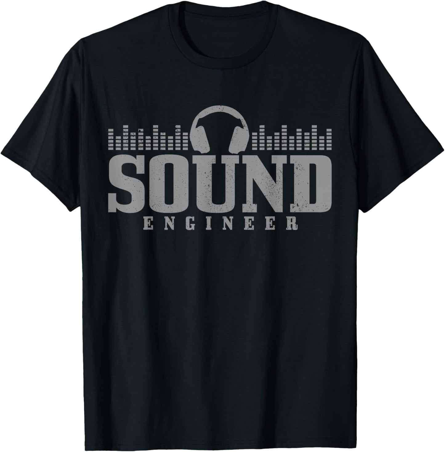 Sound Engineer Headphones Audio Sound Guy Technician Gift T-Shirt - T-Shirt | Black