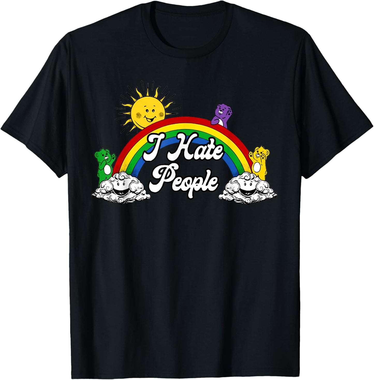 i Hate People t Shirt T-Shirt - T-Shirt | Black