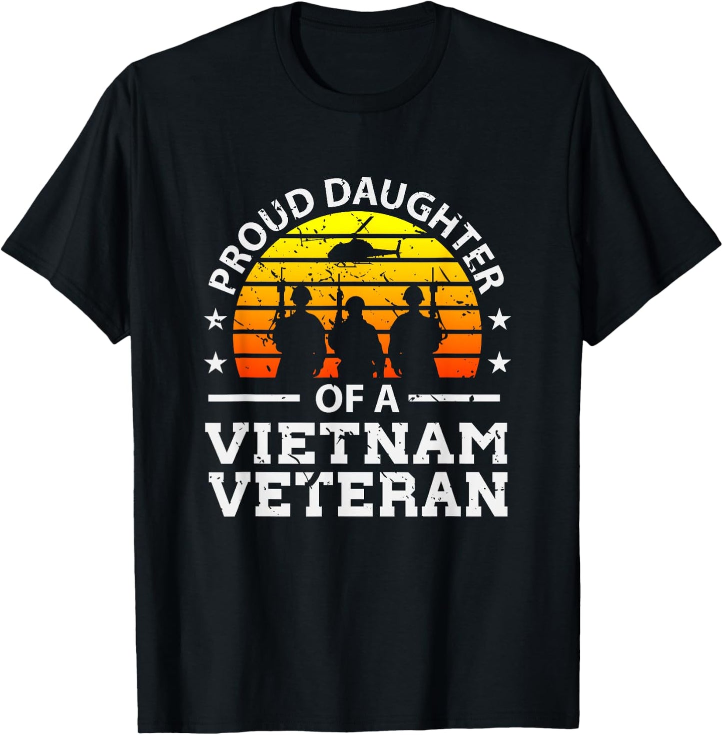 Proud Daughter of A Vietnam Veteran T-Shirt - T-Shirt | Black