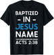 Babtized in Jesus Name Acts 2:38 Baptism Bible Lover T-Shirt - T-Shirt | Black