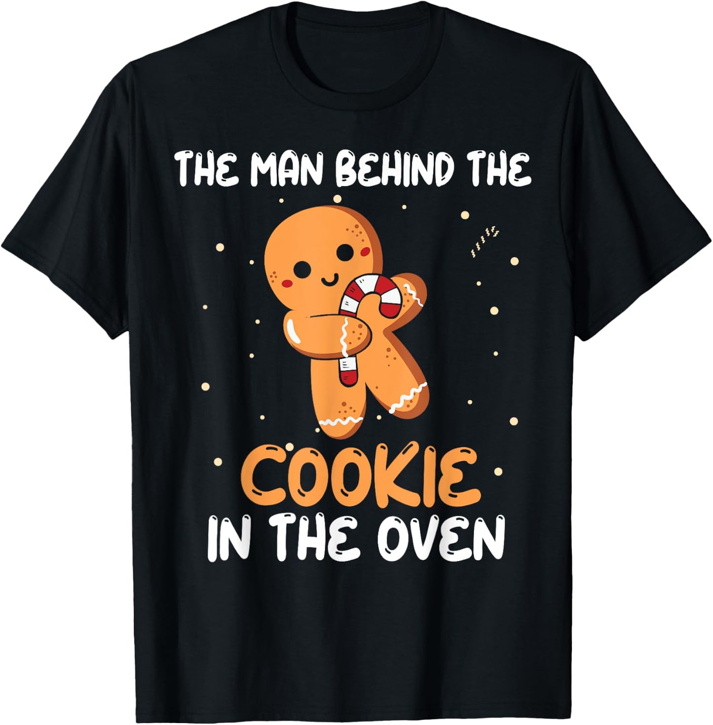Funny Gingerbread Christmas Gender Reveal Dad T-Shirt - T-Shirt | Black